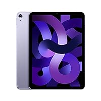 Apple iPad Air (5th Generation): with M1 chip, 10.9-inch Liquid Retina Display, 256GB, Wi-Fi 6 + 5G Cellular, 12MP front/12MP Back Camera, Touch ID, All-Day Battery Life – Purple