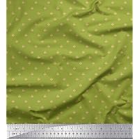 Silk Green Fabric - by The Yard - 42 Inch Wide - Tea Cup Beverages Shirting - Serene Tea Time with Beautiful Tea Cups Printed Fabric
