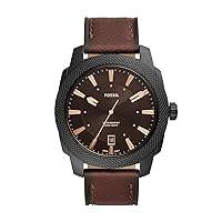 FOSSIL Machine Men's Quartz Watch with Stainless Steel or Leather Strap