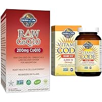 Vegetarian Omega 3 6 9 Supplement - Raw CoQ10 Chia Seed Oil Whole Food Nutrition with Antioxidant Support, 60 Capsules & D3 - Vitamin Code Whole Food Raw D3 Vitamin Supplement, 2000 Iu
