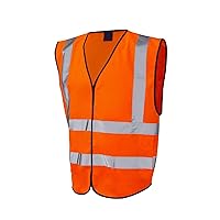 Large Orange Hi Vis Safety Vest High Visibility Waistcoat UK Legal EN471