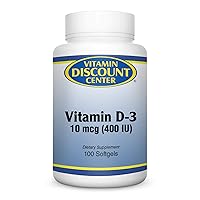 Vitamin D-3 400 IU, 100 Softgels