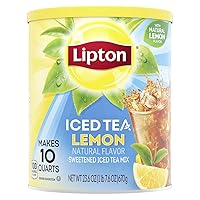 Lipton Lemon Iced Tea Mix, Sweetened, Makes 10 Quarts