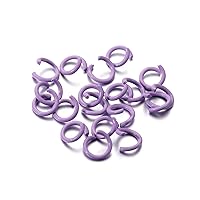 100Pcs/Pack Multicolored Metal Open Jump Rings,Iron Ring Baking Paint Opening Ring for DIY Jewelry Making Findings Accessories Supplies (Purple)