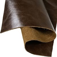 FabricLA Genuine Leather Tooling and Crafting Sheets | Heavy Duty Full Grain Cowhide (1.0-1.2mm) 12X12 - Denver Brown