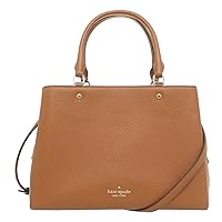 Kate Spade WKR00335 Leila Leather Bag, Medium, Triple Compartment, Satchel, Women's, Outlet Product, Brand, Parallel Imported, #06 Warm Gingerbread