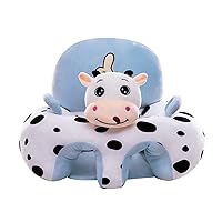 Baby Support Sofa Seat Cover Animal Shaped Baby Learning Seat Cover Baby Support Seat Cover for 3-24 Month Baby No Filled Cotton Cow, Baby Sit up Seat