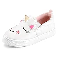 K KomForme Toddler Sneakers for Girls Boys Slip On Canvas Walking Shoes