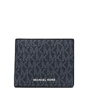 Michael Kors Logo Slim Billfold Wallet with Keychain Blue
