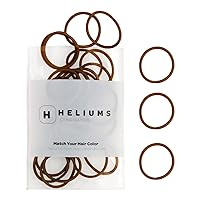 Small Hair Ties - Brown - 1 Inch Hair Bands, 2mm Hair Elastics For Thin Hair and Kids - No Damage Ponytail Holders in Neutral Colors - 48 Count