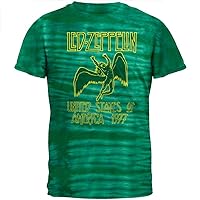 Led Zeppelin - Mens 1977 Tie-dye T-shirt - Medium Green