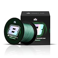 Blast Braided Fishing Line, Ultra-Thin Diameter, Durable with HyperOSi Coating - Water and Abrasion Resistant, No Stretch, Low-Vis Moss Green（Always Wet The Line Before Tightening The Knot）