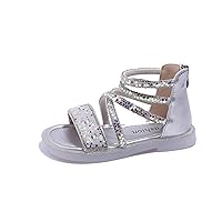 Closed Toe Sandals for Girls Kids Baby Girls Sandals Crystal Roman Princess Shoes Summer Dress Big Kids Slides Girls