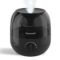 Honeywell Mini Cool Mist humidifier, Easy to Fill and Clean, humidifier for small Bedroom, Kids Rooms, or office. Ultra Quiet Operation and Auto Shut-Off - Black, HUL525B