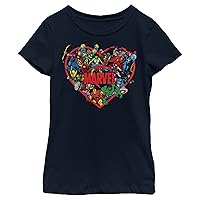 Fifth Sun Girl's Marvel Hero Heart T-Shirt