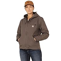 Carhatt Womens Loose Fit Washed Duck Sherpa Lined Jacket