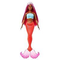Mermaid Dolls with Fantasy Hair and Headband Accessories, Mermaid Toys with Shell-Inspired Bodices and Colorful Tails