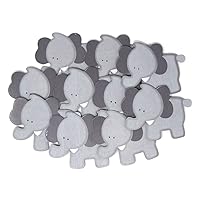 Homeford Wooden Elephant Animal Cutouts, Grey, 3-1/2-inch, 10-Pack