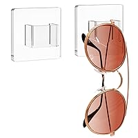 MaxGear Sunglass Organizer Wall Sunglass Holder, Acrylic Sunglasses Display, Clear Eyeglasses Storage for Office, Living Room, Bedroom, Home Decor, Glasses Stand Rack for Men, Women & Girls, 2 Pack