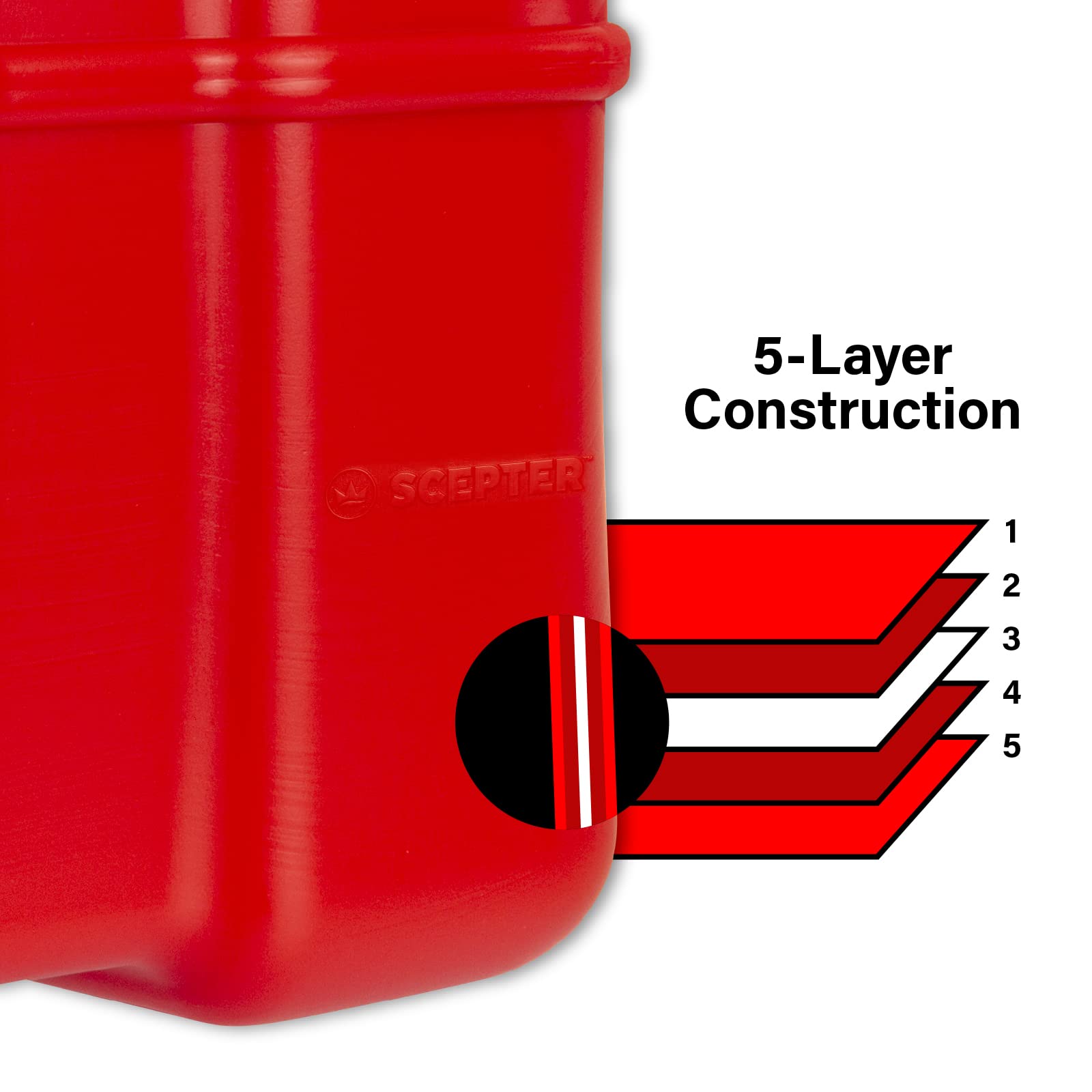 Scepter 08668 Rectangular 12 Gallon Marine Fuel Tank For Outboard Engine Boats, 23