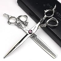 6-inch professional hairdresser, straight and set scissors, 440C salon scissors (7 inch-2pc-B)
