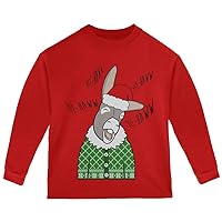 Italian Christmas Donkey HEE-Haw Funny Cute Toddler Long Sleeve T Shirt