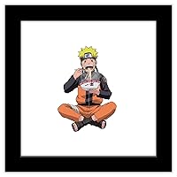 Gallery Pops Naruto Shippuden - Naruto Uzumaki Eating Noodles Wall Art, Black Framed Version, 12'' x 12''