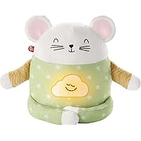 Fisher-Price Sound Machine Meditation Mouse Plush Baby Toy with Light & Music for Toddlers & Preschoolers Ages 2-5 Years
