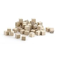 Hygloss Products Unfinished Wood Blocks - Blank Wooden Building Block Cubes – 3/4 Inches, 72 Pack