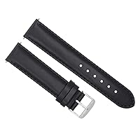 Ewatchparts 20MM SMOOTH LEATHER STRAP WATCH BAND COMPATIBLE WITH 42 BREITLING JUPITOR PILOT A59028 BLACK