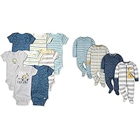 Gerber 8-pack Short Sleeve Onesies and 4-Pack Sleep 'N Play Clothing Bundle