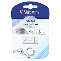 Verbatim 64GB Metal Executive USB Flash Drive - Silver