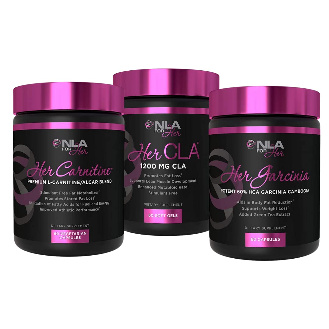 NLA for Her Fat Burn Stack - Caffeine Free - (Includes Her CLA, Her Carnitine, and Her Garcinia)