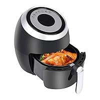 5.2 Liters Air Fryer, Family Size Electric Hot Air Fryer Oven Oilless Cooker, LCD Digital Touch Screen and Nonstick Detachable Basket,UL Certified,1400W