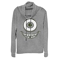 PIXAR Monsters Inc Mike Face Women's Cowl Neck Long Sleeve Knit Top
