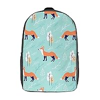 Fox Autumn Casual Backpack Fashion Shoulder Bags Adjustable Daypack for Work Travel Study