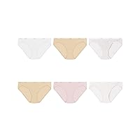 Hanes Women's Bikini Panties Pack, Soft Cotton Underwear, 6-Pack (Retired, Colors May Vary)