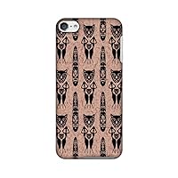 AMZER Slim Fit Handcrafted Designer Printed Snap On Hard Shell Case Back Cover with Screen Cleaning Kit Skin for iPod Touch 6th Gen - Black and Beige HD Color, Ultra Light Back Case