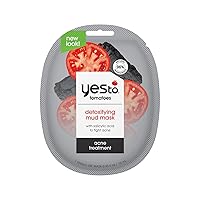 Yes To Tomatoes Clear Skin Detoxifying Charcoal Mud Mask (Pack of 6)