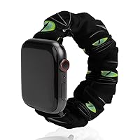 Green Cat Eyes Watch Bands Elastic Replacement Wristband Compatible with IWatch Bands Series 6 5 4 3 2 1