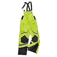 Insulated Thermal Bib Overalls, High Visibility, Weather-Resistant, 4XL, Ergodyne GloWear 8928,Lime