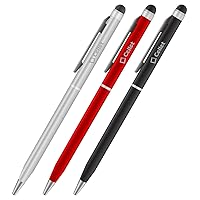 Cellet Stylus, 3 Pieces Pack Compatible for Samsung Galaxy Tablet S4 S3 S2 Tab A, E, and Apple iPad, iPad Air, iPad Pro, iPad Mini 4/3/2/1 Executive Ultra Thin Touch Screen Stylus (3 Pieces)
