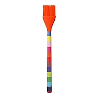 French Bull Easy Grip Melamine Handle Silicone Non-Stick Heat Resistant BPA-Free Chef Kitchen Utensils for Cooking, Mixing, Baking, Brush, Orange