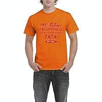 Awesomeness Comes from Papa Fashion People Men's T-Shirt Tee XXX-Large Orange