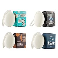LIARTY 4pcs Soap on a Rope, Natural Bar Soap for Men, Bath Soaps Bulk for Face, Hand, Body Care, Easy to Hang, Shower, Home, Travel, Each 7.05 Oz