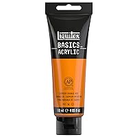 Liquitex BASICS Acrylic Paint, 118ml (4-oz) Tube, Cadmium Orange Hue
