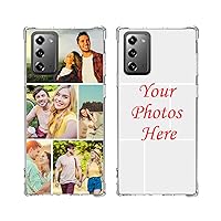 Custom Phone case for Samsung Galaxy Note 20[NOT FIT Note 20 Ultra][NOT FIT S20], Multi-Photo case with Bumpers Ultra Thin Photo case Personalized Multi-Picture Collage case, Clear