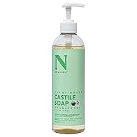 Dr. Natural Castile Liquid Soap, Eucalyptus, 16 oz - Plant-Based - Made with Organic Shea Butter - Rich in Coconut and Olive Oils - Sulfate and Paraben-Free, Cruelty-Free - Multi-Purpose Soap