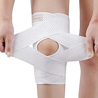 Galvaran Knee Brace with Side Stabilizers for Meniscal Tear Knee Pain ACL MCL Arthritis Injuries Recovery, Breathable Adjustable Knee Support for Men and Women