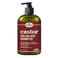 Difeel Castor Pro-Growth Shampoo 12 oz. - Made with Natural Castor Oil for Hair Growth, Sulfate Free Shampoo